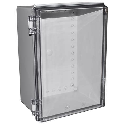 nema 1 electrical enclosure with hinged plexiglass window|pnr plastic nema box.